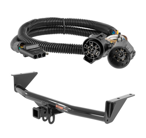 2015 - 2022 Chevrolet Colorado Curt 2", Class 3 Trailer Tow Hitch + 4-flat Wiring Kit 13203