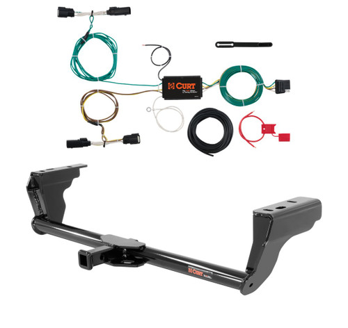 2015 - 2018 Ford Edge Curt 1-1/4", Class 2 Trailer Tow Hitch + 4-flat Wiring Kit 12140