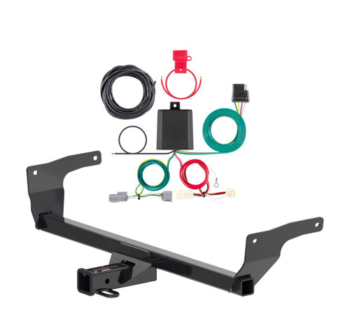 2021 - 2024 Toyota Venza Curt 2", Class 3 Trailer Tow Hitch + 4-flat Wiring Kit 13468