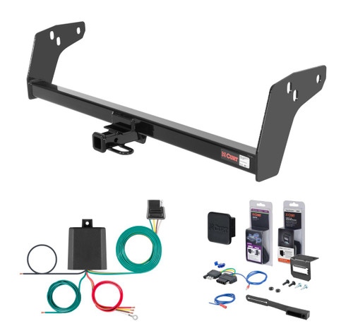 1996 - 1997 Isuzu Hombre Curt 1-1/4" Class 2 Trailer Tow Hitch + 5-Flat Wiring Kit Tow Boat/Utility Trailer with Surge Brakes 12011