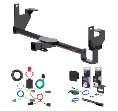 2019 - 2022 Lexus UX200 Curt 2" Class 3 Trailer Tow Hitch + 5-Flat Wiring Kit Tow Boat/Utility Trailer with Surge Brakes 13583