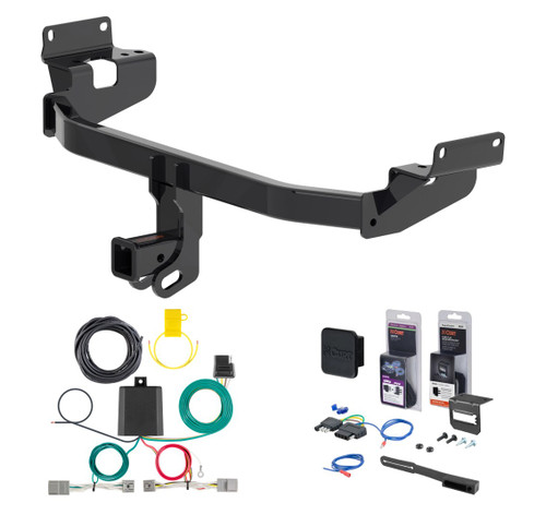 2024 - 2026 Lincoln Nautilus Curt 2" Class 3 Trailer Tow Hitch + 5-Flat Wiring Kit Tow Boat/Utility Trailer with Surge Brakes 13613