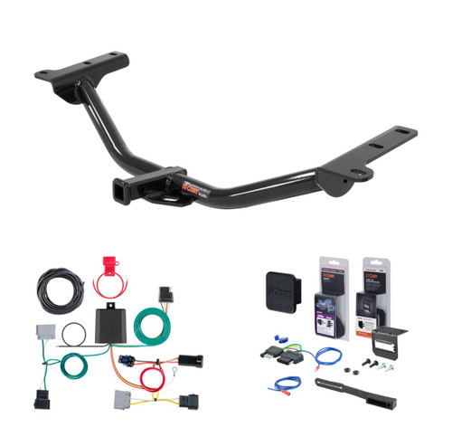 2011 - 2020 Dodge Journey Curt 1-1/4" Class 2 Trailer Tow Hitch + 5-Flat Wiring Kit Tow Boat/Utility Trailer with Surge Brakes 12134