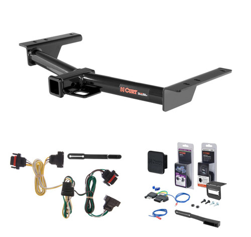 2026 Ford E-Transit Curt 2" Class 3 Trailer Tow Hitch + 5-Flat Wiring Kit Tow Boat/Utility Trailer with Surge Brakes 13193