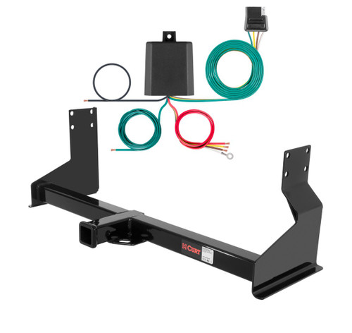 2010 - 2026 Mercedes-Benz Sprinter 2500 Cargo van, excluding rear door step Curt 2", Class 3 Trailer Tow Hitch + 4-flat Wiring Kit 13358