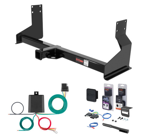 2010 - 2026 Mercedes-Benz Sprinter 2500 Cargo van, excluding rear door step Curt 2" Class 3 Trailer Tow Hitch + 5-Flat Wiring Kit Tow Boat/Utility Trailer with Surge Brakes 13358