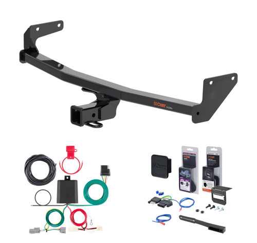 2022 Kia Niro EV Curt 2" Class 3 Trailer Tow Hitch + 5-Flat Wiring Kit Tow Boat/Utility Trailer with Surge Brakes 13531