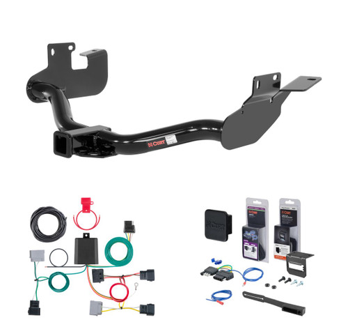 2005 - 2007 Mercury Mariner With factory 1-1/4" receiver hitch Curt 2" Class 3 Trailer Tow Hitch + 5-Flat Wiring Kit Tow Boat/Utility Trailer with Surge Brakes 13651