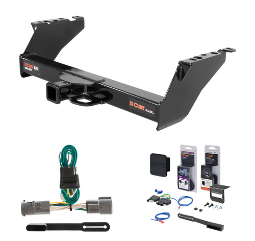1987 - 1996 Ford F-250 Old body, excluding 10" drop bumper and 1973 - 1979 crew cab Curt 2" Class 5 Trailer Tow Hitch + 5-Flat Wiring Kit Tow Boat/Utility Trailer with Surge Brakes 15300-3