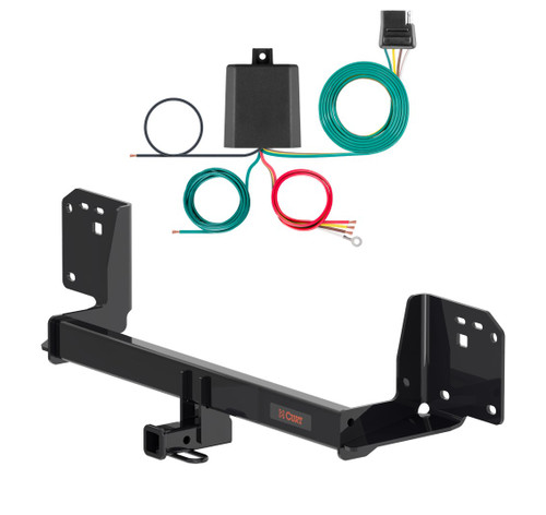 2023 - 2025 Toyota Prius Prime Curt 1-1/4", Class 1 Trailer Tow Hitch + 4-flat Wiring Kit 11684