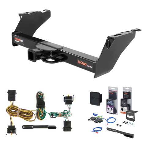 1997 Ford F-250 Old body, excluding 10" drop bumper and 1973 - 1979 crew cab Curt 2" Class 5 Trailer Tow Hitch + 5-Flat Wiring Kit Tow Boat/Utility Trailer with Surge Brakes 15300-4