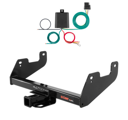 2024 - 2026 Ford F-150 Excluding factory receiver or Police Responder Curt 2", Class 4 Trailer Tow Hitch + 4-way Wiring Kit 14017