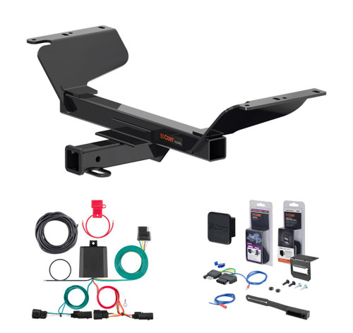 2025 - 2026 Chevrolet Equinox Excluding diesel Curt 2" Class 3 Trailer Tow Hitch + 5-Flat Wiring Kit Tow Boat/Utility Trailer with Surge Brakes 13439