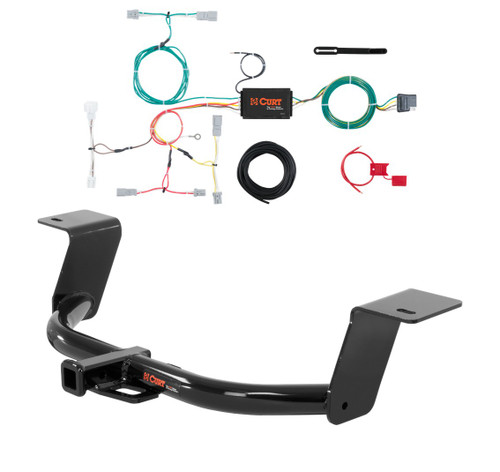 2016 - 2017 Honda Accord Coupe Curt 1-1/4", Class 1 Trailer Tow Hitch + 4-flat Wiring Kit 11681