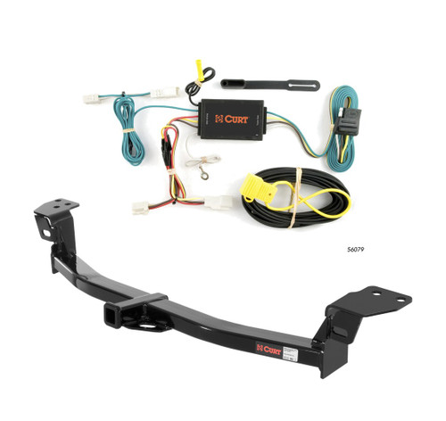 2010 - 2011 Toyota Camry Excluding SE Curt 1-1/4", Class 2 Trailer Tow Hitch + 4-flat Wiring Kit 12343