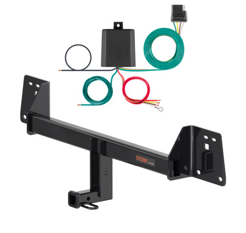 2024 - 2026 Toyota Corolla Hatchback, excluding center exhaust Curt 1-1/4", Class 1 Trailer Tow Hitch + 4-flat Wiring Kit 11567