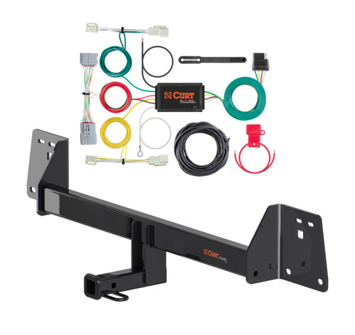 2019 - 2022 Toyota Prius Curt 1-1/4", Class 1 Trailer Tow Hitch + 4-flat Wiring Kit 11473