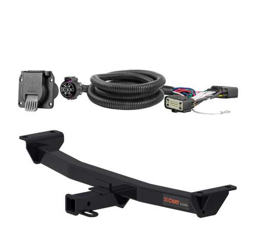 2019 - 2023 Ford Ranger Curt 2", Class 3 Trailer Tow Hitch + 7-way Wiring Kit 13417