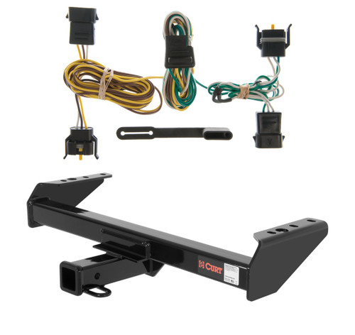 1997 Ford F-350 Cab & chassis with 34" frame width (O.D.) Curt 2", Class 4 Trailer Tow Hitch + 4-flat Wiring Kit 14082