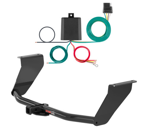 2017 - 2019 Genesis G90 Curt 1-1/4", Class 2 Trailer Tow Hitch + 4-flat Wiring Kit 12165