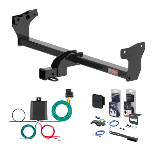 2026 Hyundai Ioniq 9 Curt 2" Class 3 Trailer Tow Hitch + 5-Flat Wiring Kit Tow Boat/Utility Trailer with Surge Brakes 13644