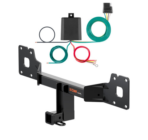 2017 - 2026 Jaguar F-Pace Curt 2", Class 3 Trailer Tow Hitch + 4-flat Wiring Kit 13291