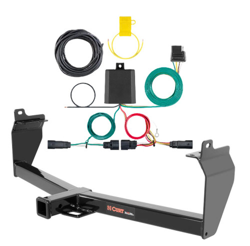 2019 Jeep Cherokee Curt 2", Class 3 Trailer Tow Hitch + 4-flat Wiring Kit 13171