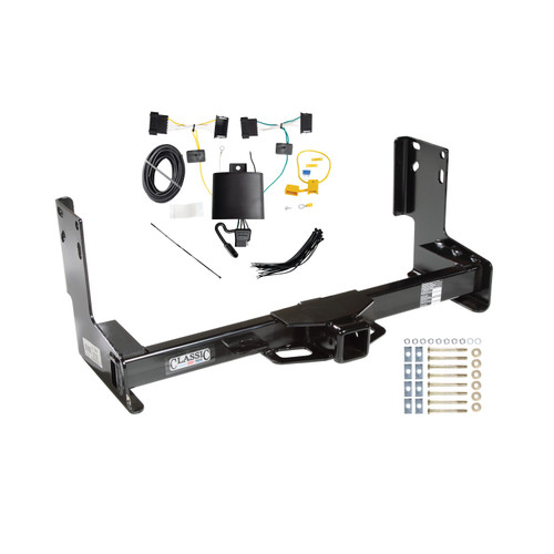 2019-2021 Freightliner Sprinter 3500 Except w/Factory Step Bumper Draw-tite Class 4 Trailer Hitch, 2 Inch Square Receiver Bundle w/ Plug-n-Play T-One Wiring Harness