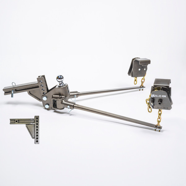 BlueOx  20K, 750 lbs TW, SwayPro Weight Distributing Hitch, 2" Recievers 9-hole/9 receiver stinger BXW0750-S