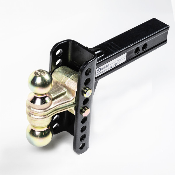 BlueOx Adj. Ball Mount, 2" Rcvr, 6" Drop/Rise, 2" & 2-5/16" Ball, 14K BXH14161