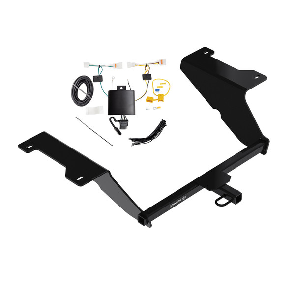 2020-2020 Hyundai Sonata Draw-tite Class 1 Trailer Hitch, 1-1/4 Inch Square Receiver Bundle w/ Plug-n-Play T-One Wiring Harness - Draw-tite