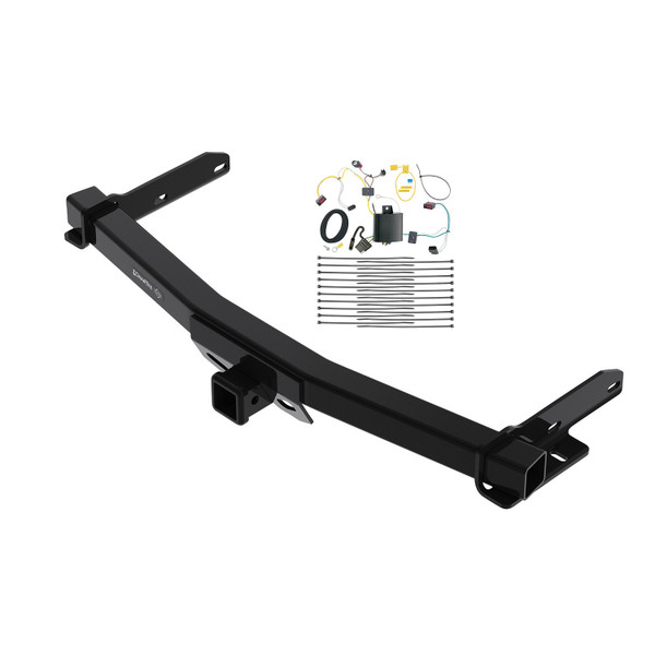 2014-2020 Jeep Grand Cherokee w/Removable OEM Fascia Panel Only Draw-tite Class 4 Trailer Hitch, 2 Inch Square Receiver Bundle w/ Plug-n-Play T-One Wiring Harness - Draw-tite