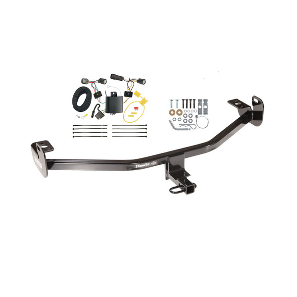 2015-2018 Ford Focus Hatchback, Except ST w/Center Exhaust Models & RS Draw-tite Class 1 Trailer Hitch, 1-1/4 Inch Square Receiver Bundle w/ Plug-n-Play T-One Wiring Harness - Draw-tite