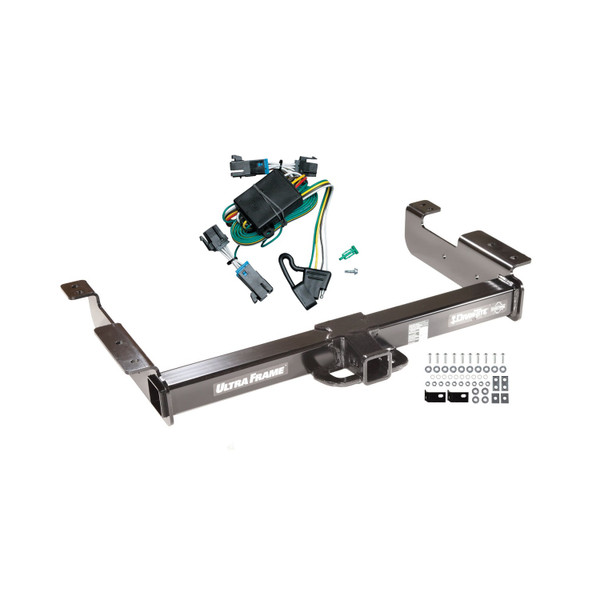 2000-2002 Chevrolet Express 1500 Draw-tite Class 5 Trailer Hitch, 2 Inch Square Receiver Bundle w/ Plug-n-Play T-One Wiring Harness - Draw-tite