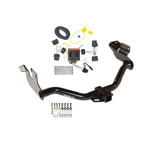 2008-2012 Ford Escape Draw-tite Class 3 Trailer Hitch, 2 Inch Square Receiver Bundle w/ Plug-n-Play T-One Wiring Harness - Draw-tite
