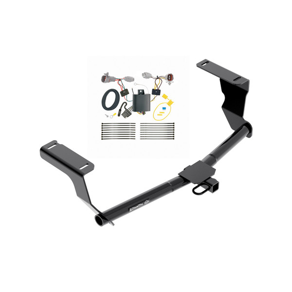2017-2024 Subaru Impreza Wagon, Except WRX STi & w/Quad Exhaust OutletsDraw-Tite Class 1 Trailer Hitch, 1-1/4 Inch Square Receiver Bundle w/ Plug-n-Play T-One Wiring Harness - Draw-tite