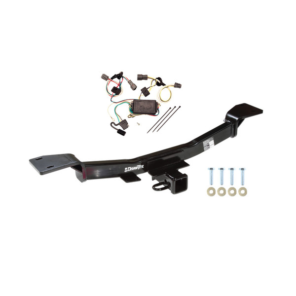 2005-2009 Hyundai Tucson Draw-tite Class 3 Trailer Hitch, 2 Inch Square Receiver Bundle w/ Plug-n-Play T-One Wiring Harness - Draw-tite