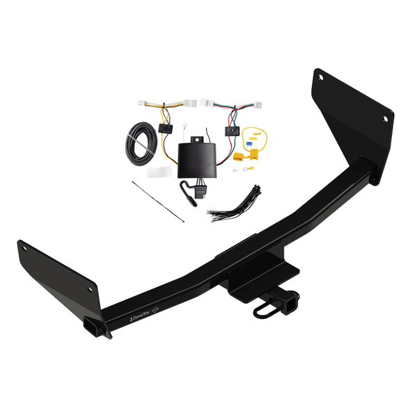 2022-2024 Lexus NX250 Draw-Tite Class 2 Trailer Hitch, 1-1/4 Inch Square Receiver Bundle w/ Plug-n-Play T-One Wiring Harness - Draw-tite