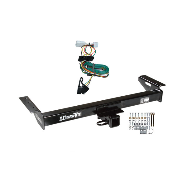 1997-2001 Jeep Cherokee Draw-tite Class 3 Trailer Hitch, 2 Inch Square Receiver Bundle w/ Plug-n-Play T-One Wiring Harness - Draw-tite