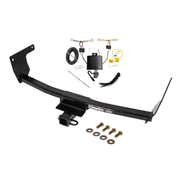 2019-2024 Toyota RAV4 Draw-Tite Class 3 Trailer Hitch, 2 Inch Square Receiver Bundle w/ Plug-n-Play T-One Wiring Harness - Draw-tite