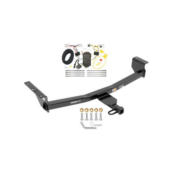 2008-2013 Nissan Rogue Except Krom Draw-tite Class 2 Trailer Hitch, 1-1/4 Inch Square Receiver Bundle w/ Plug-n-Play T-One Wiring Harness - Draw-tite