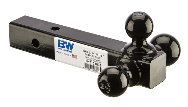 B&W Trailer Hitches 10K Triple Tow Ball Mnt-Pcwbag Trailer Hitch Ball BMTT31004 - B&W Trailer Hitches