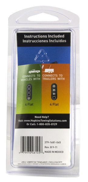 Hopkins 4-Wire Flat Extension Adapter 48145