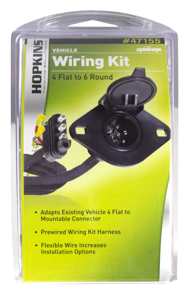 Hopkins 4-Flat To 6-Round Connector 47155