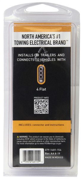 Hopkins 4-Wire Flat Trailer End Connector 48115