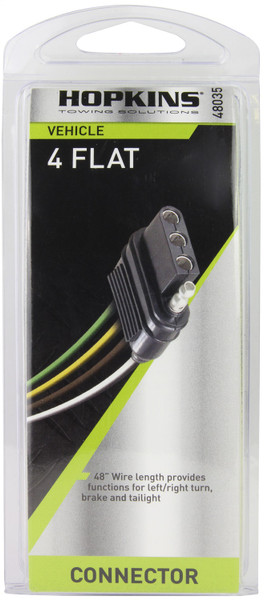 Hopkins 4-Wire Flat Vehicle End Connector 48035