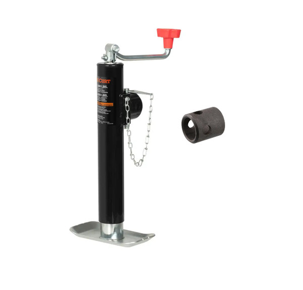 CURT Marine Trailer Jack with 6" Wheel (1,000 lbs, 10" Travel, Packaged) 25003 - CURT