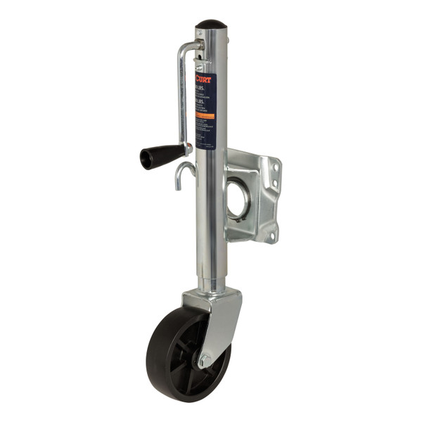 CURT Marine Trailer Jack with 6" Wheel (1,000 lbs, 10" Travel) 25004 - CURT