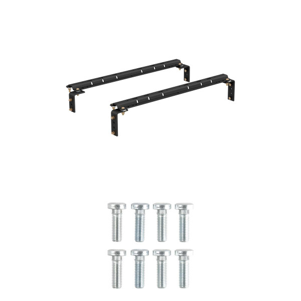 CURT 16200 Industry-Standard 5th Wheel Hitch Rails and Brackets, Carbide Black, 25,000 Pounds - CURT