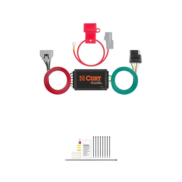 CURT 55367 Vehicle-Side Custom 4-Pin Trailer Wiring Harness, Fits Select Toyota Tundra - CURT